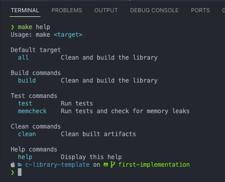 Makefile targets