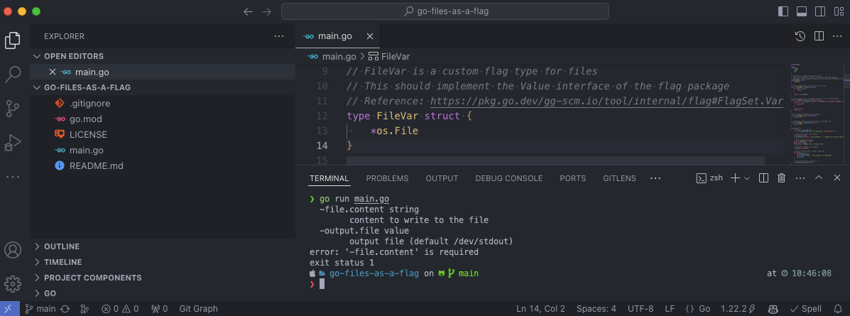 Using Files as a Flag in the Golang Command Line Interface (CLI)
